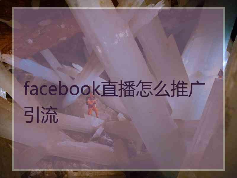 facebook直播怎么推广引流