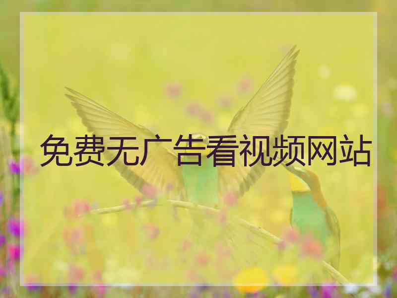 免费无广告看视频网站