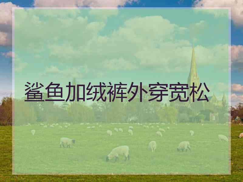 鲨鱼加绒裤外穿宽松