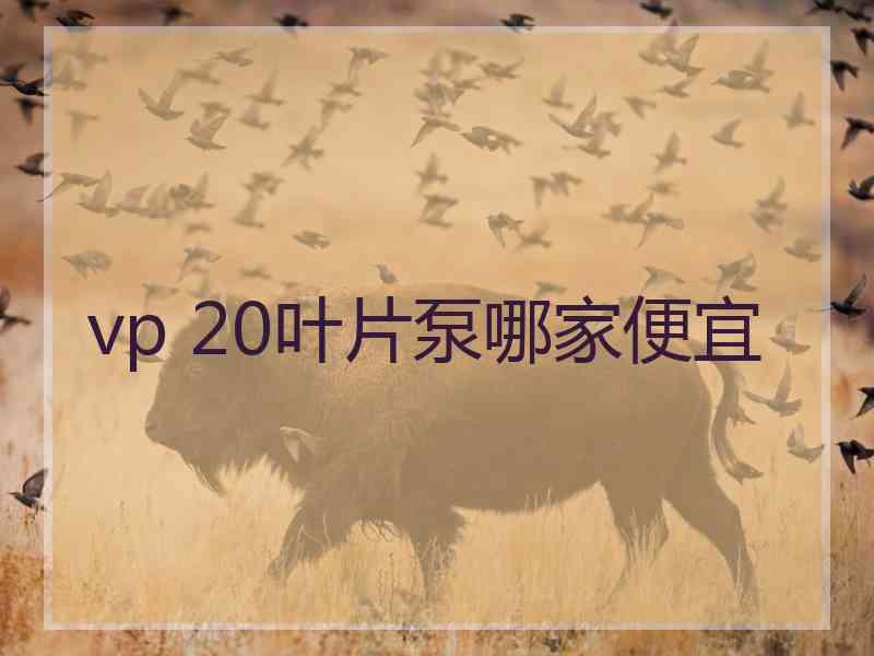 vp 20叶片泵哪家便宜