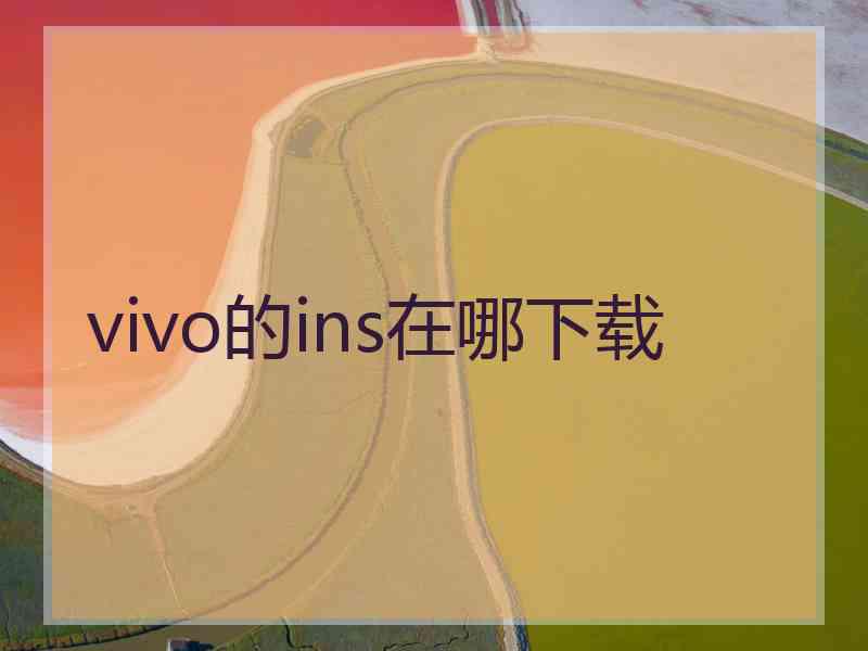 vivo的ins在哪下载