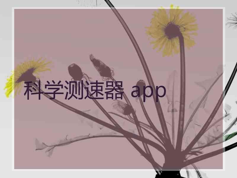 科学测速器 app