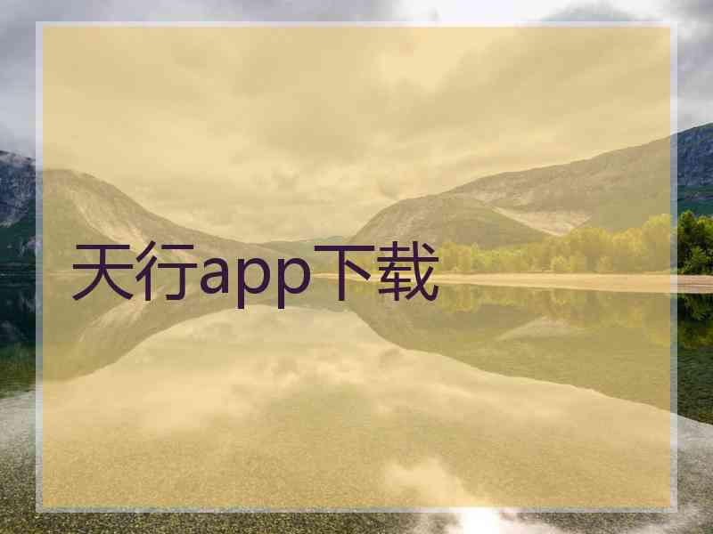 天行app下载