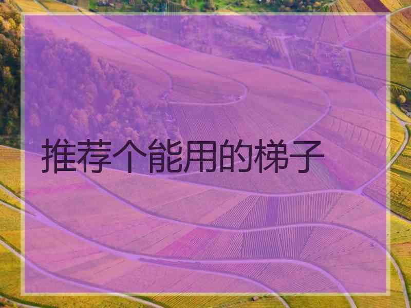 推荐个能用的梯子