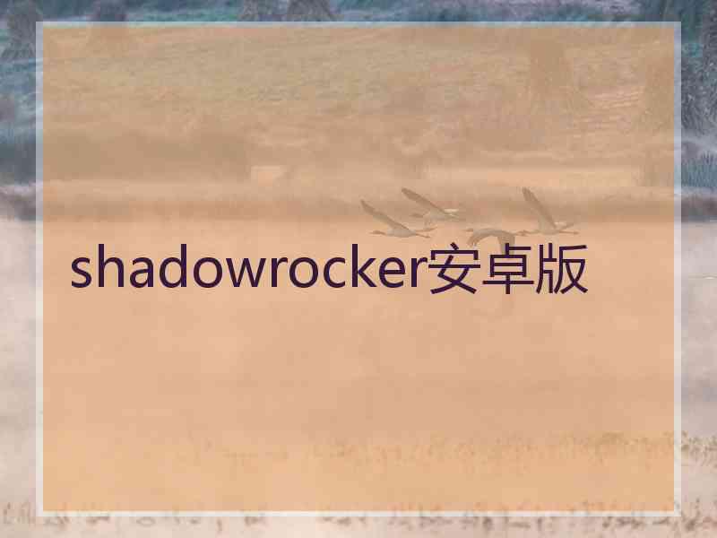 shadowrocker安卓版