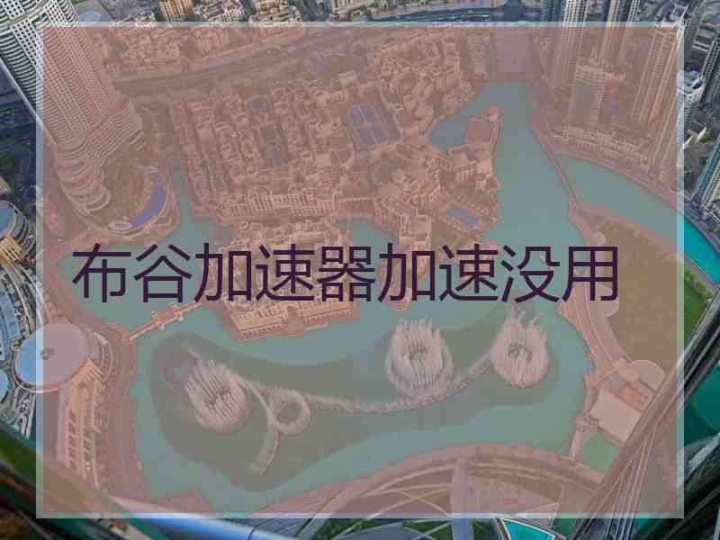 布谷加速器加速没用