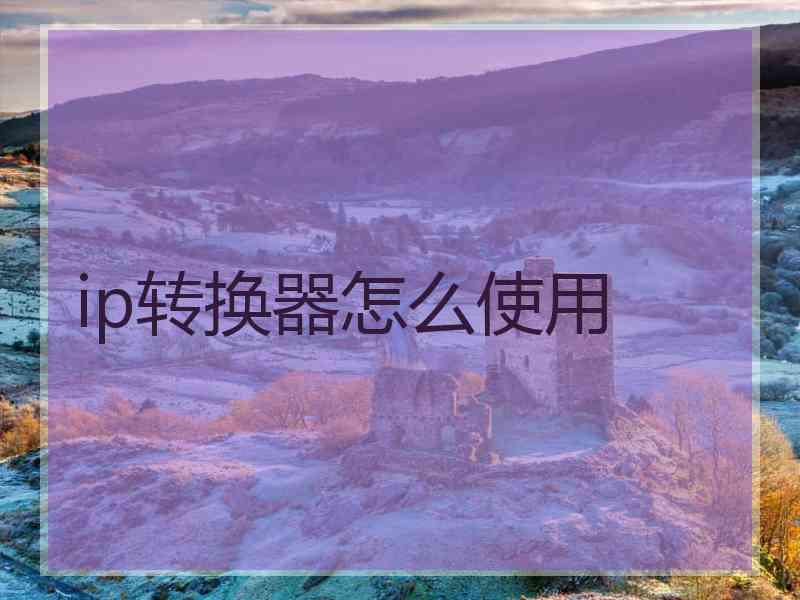 ip转换器怎么使用