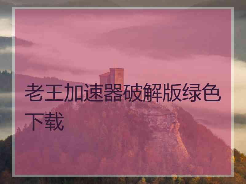老王加速器破解版绿色下载