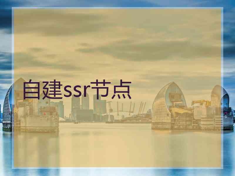 自建ssr节点