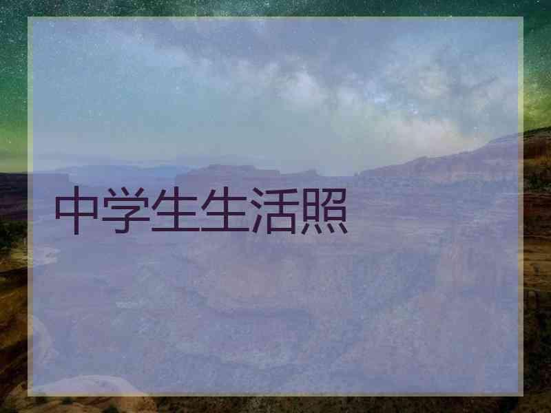中学生生活照