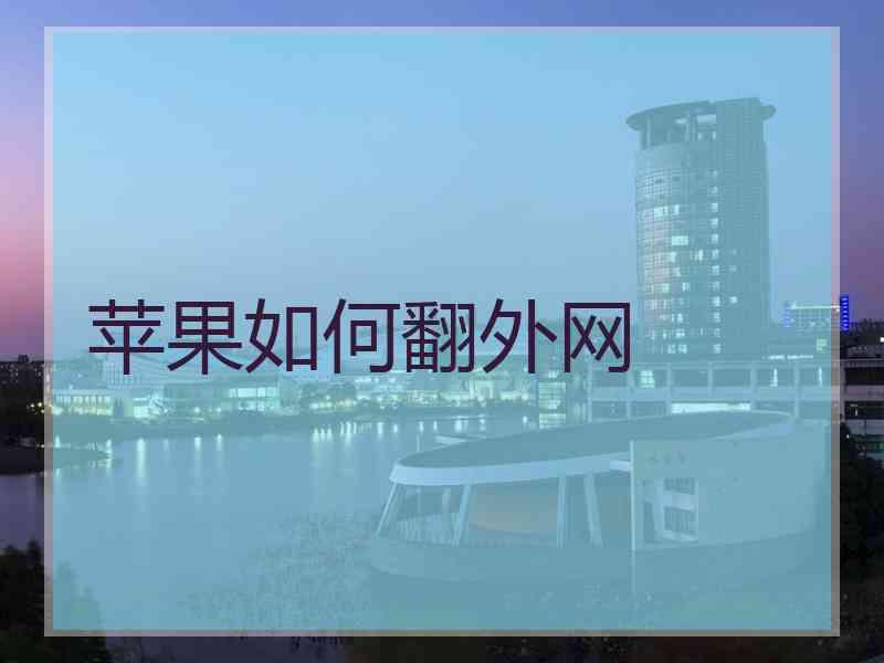 苹果如何翻外网