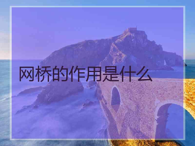 网桥的作用是什么