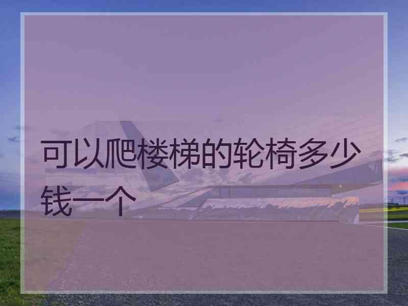 可以爬楼梯的轮椅多少钱一个