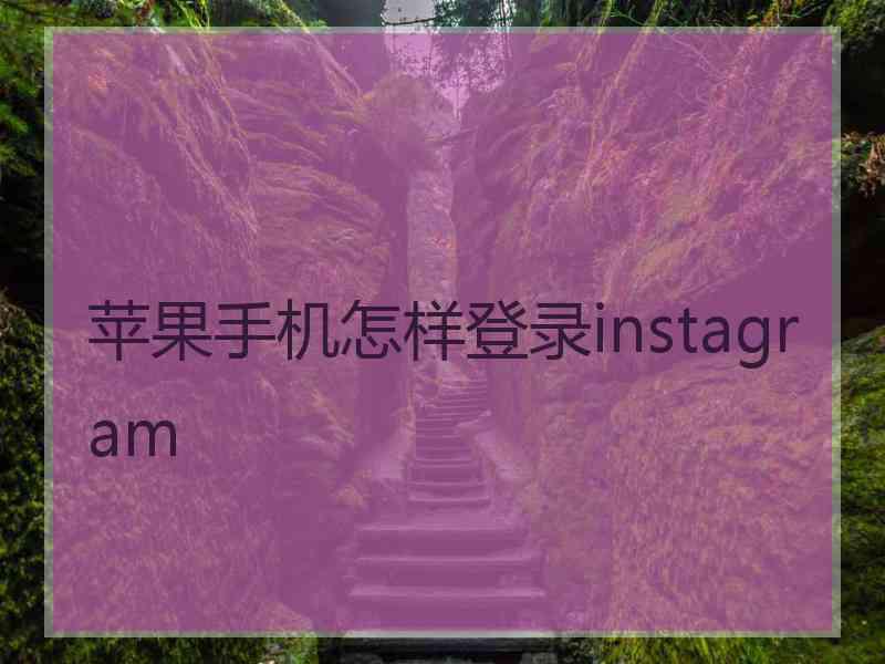 苹果手机怎样登录instagram