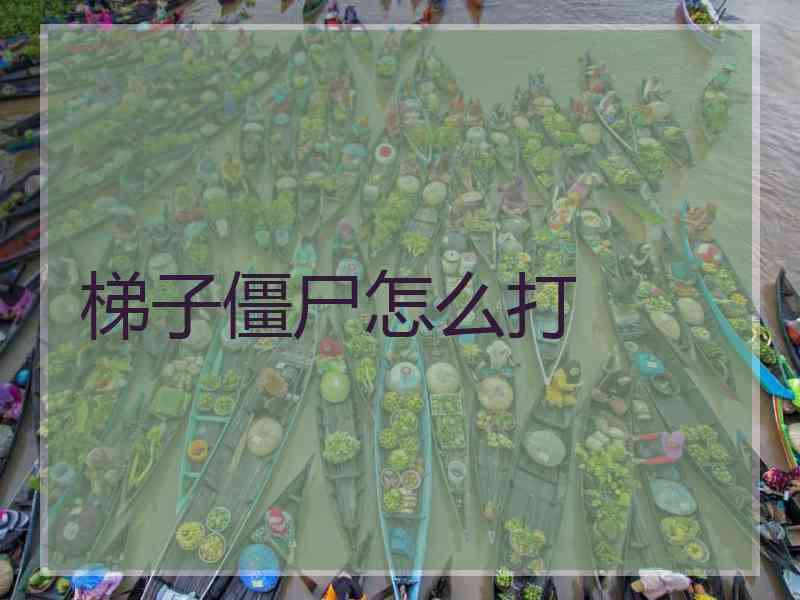梯子僵尸怎么打