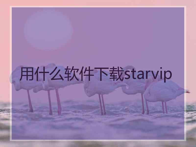 用什么软件下载starvip