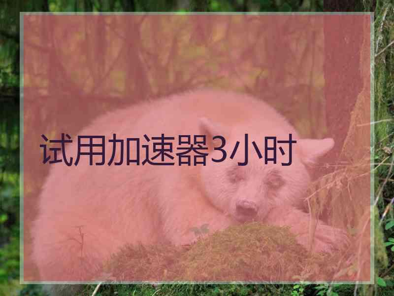 试用加速器3小时
