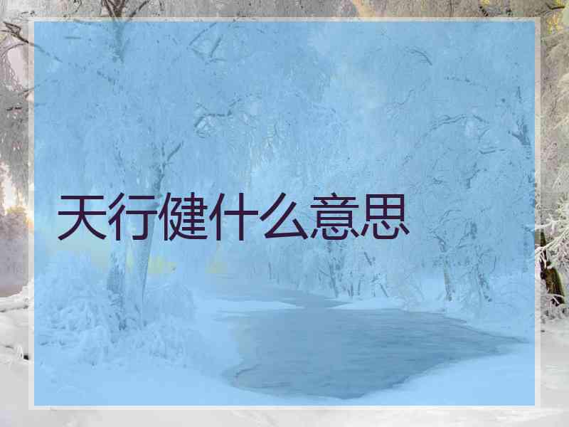 天行健什么意思