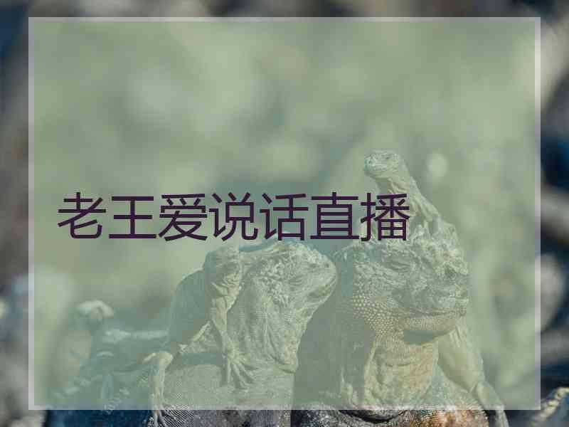 老王爱说话直播