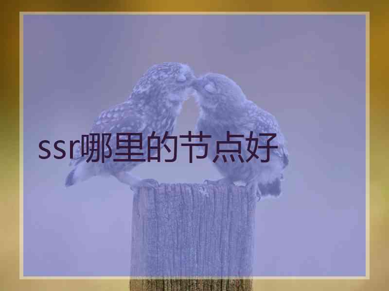 ssr哪里的节点好