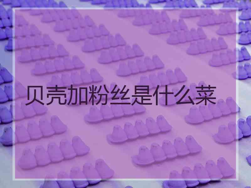 贝壳加粉丝是什么菜