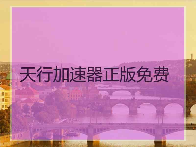 天行加速器正版免费