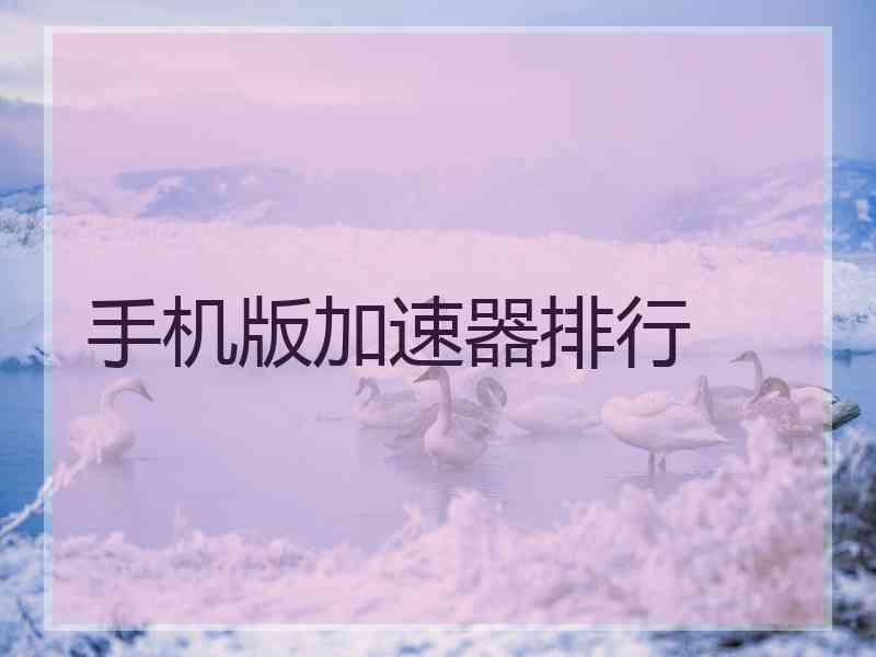 手机版加速器排行