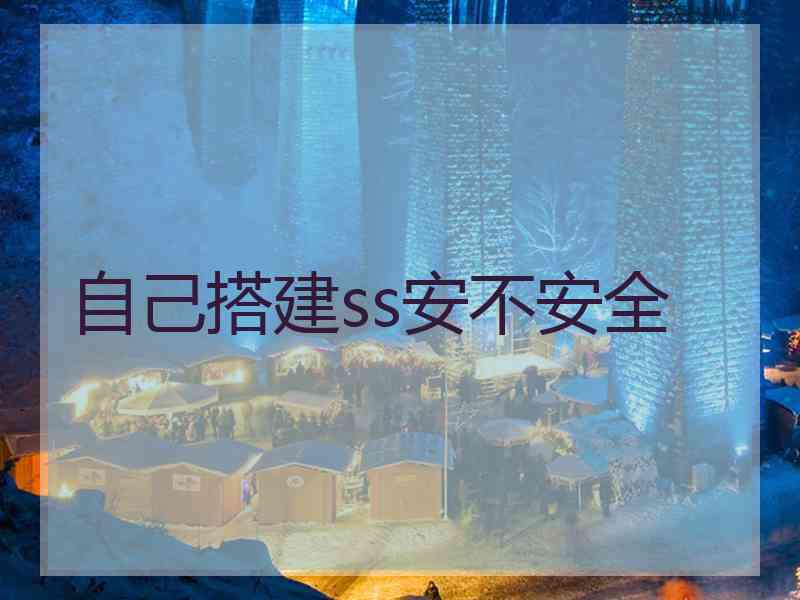 自己搭建ss安不安全