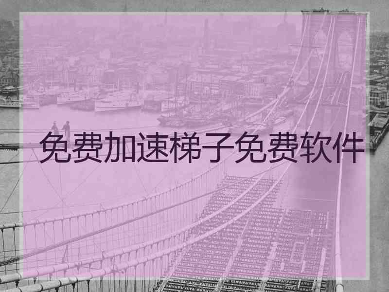免费加速梯子免费软件