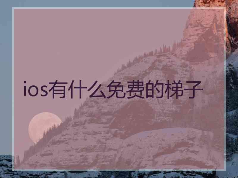 ios有什么免费的梯子