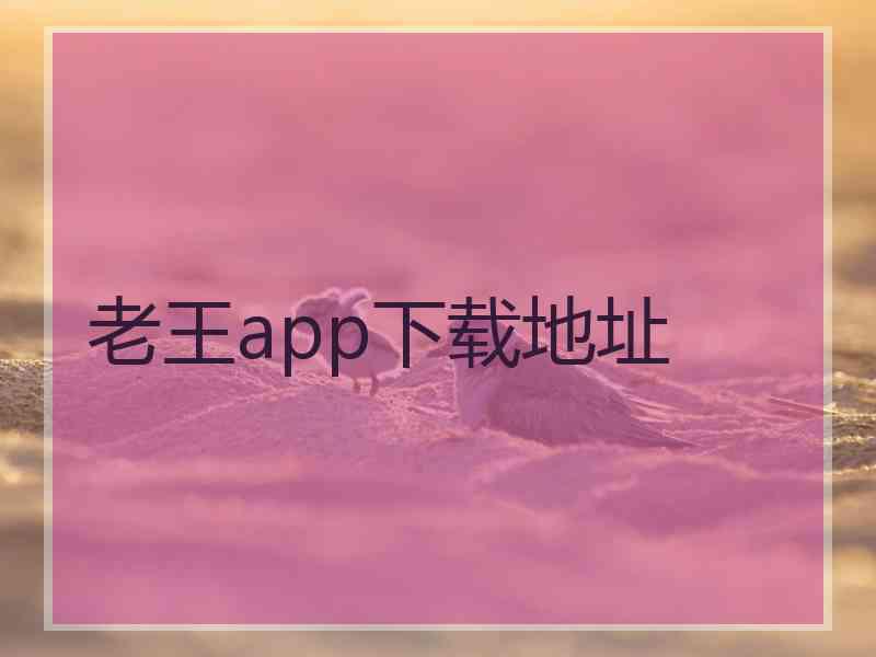 老王app下载地址