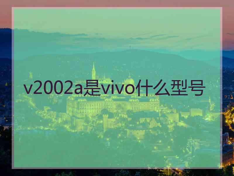v2002a是vivo什么型号