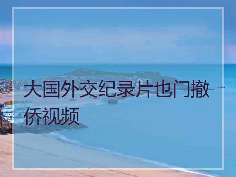 大国外交纪录片也门撤侨视频