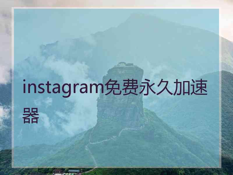 instagram免费永久加速器