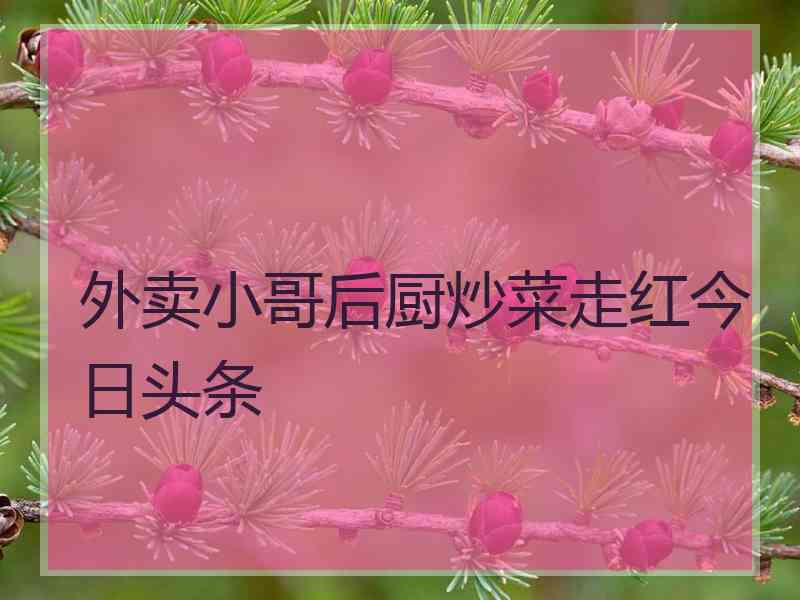 外卖小哥后厨炒菜走红今日头条