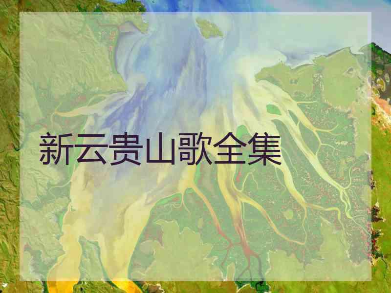 新云贵山歌全集
