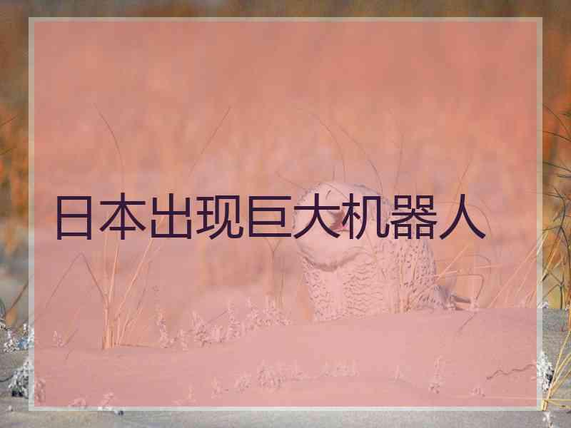 日本出现巨大机器人