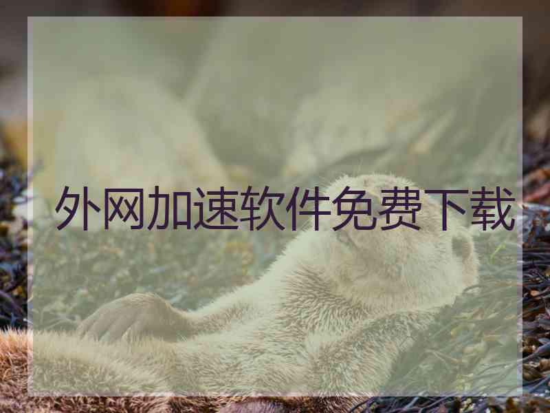 外网加速软件免费下载