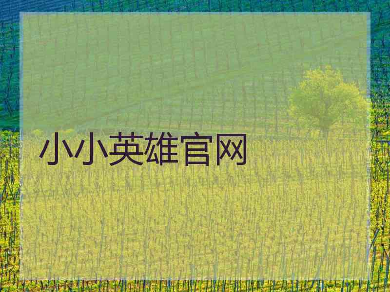 小小英雄官网