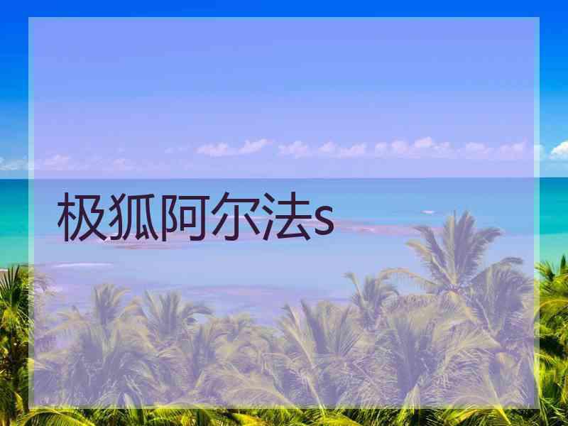 极狐阿尔法s