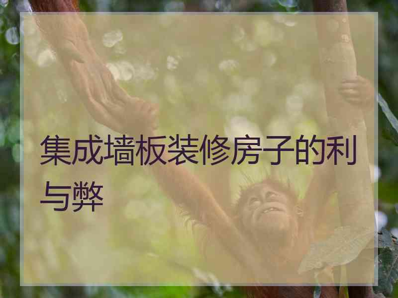 集成墙板装修房子的利与弊