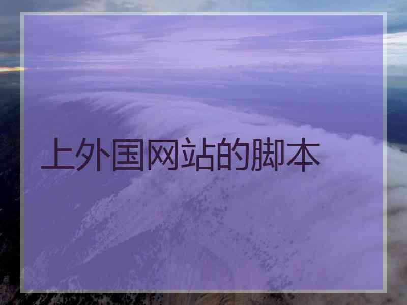 上外国网站的脚本