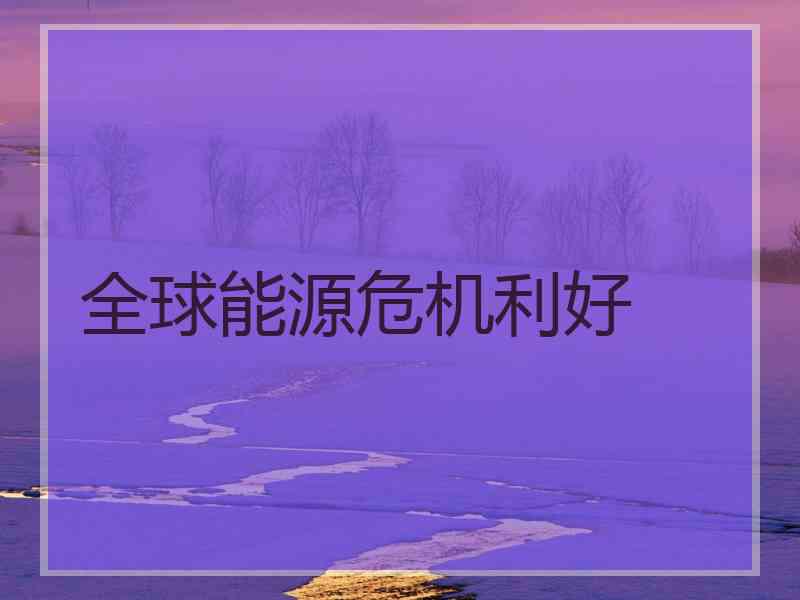 全球能源危机利好