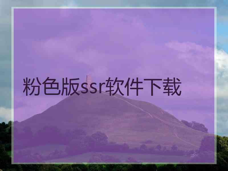 粉色版ssr软件下载