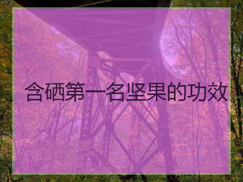 含硒第一名坚果的功效