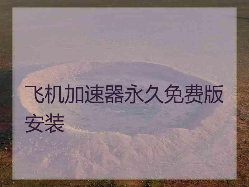 飞机加速器永久免费版安装