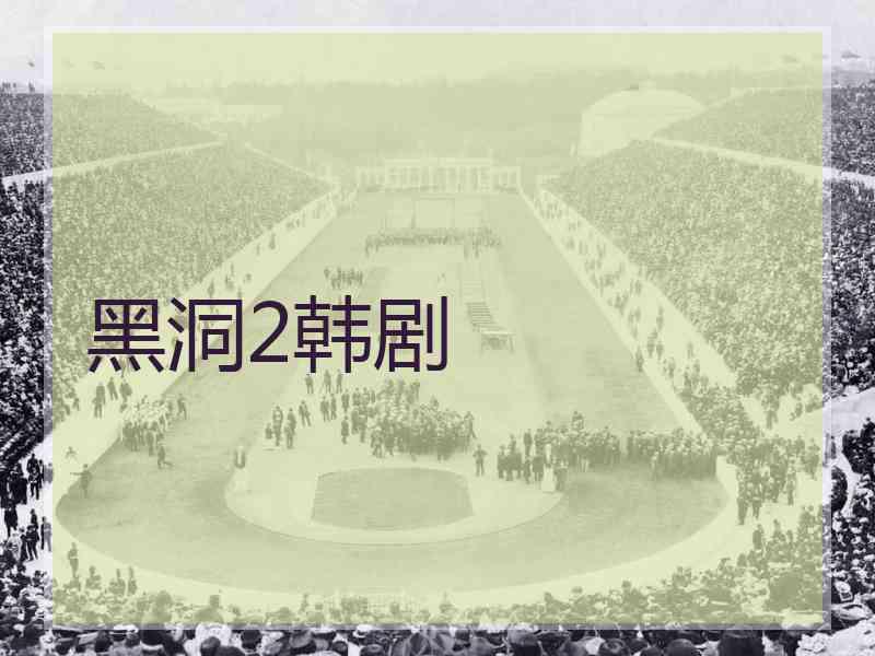 黑洞2韩剧