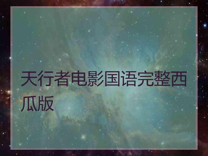 天行者电影国语完整西瓜版