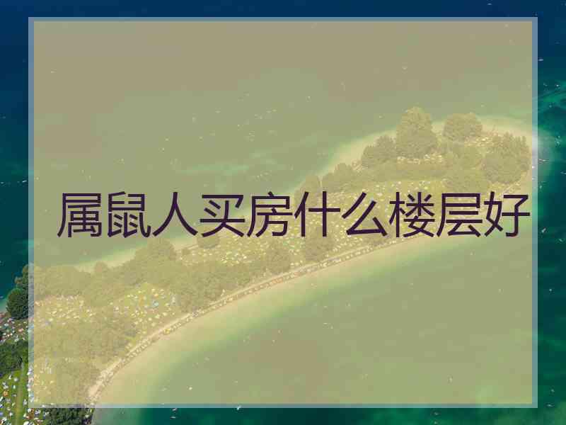 属鼠人买房什么楼层好