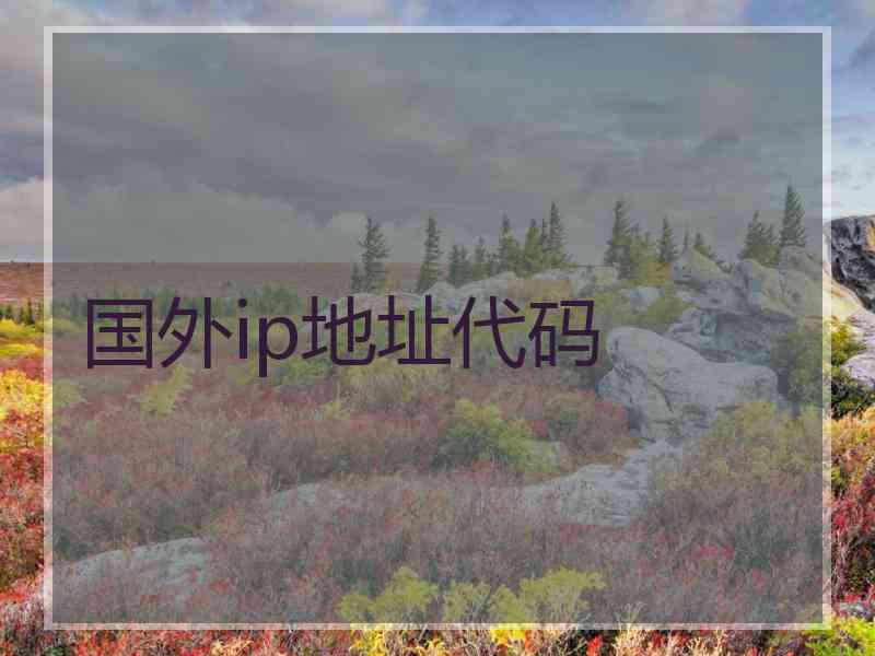 国外ip地址代码